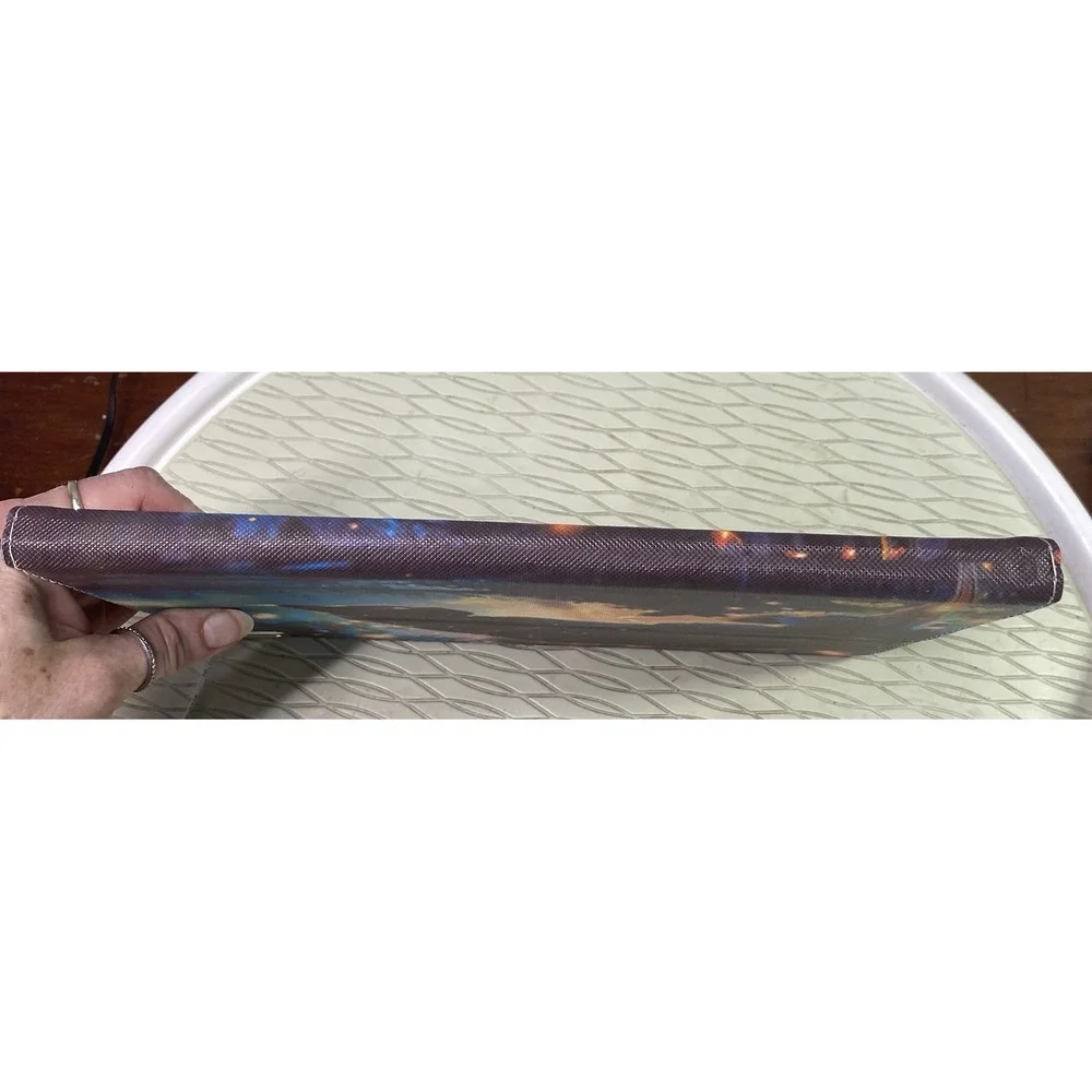 Black Cat Under Starry Sky Tablet Cover‎ Premium PU Leather 10x7.25x3/4